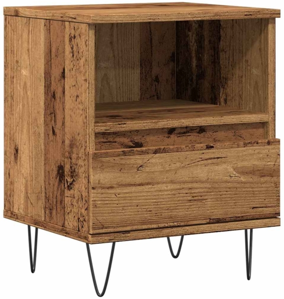 vidaXL Nachttisch Altholz-Optik 40x35x50 cm Holzwerkstoff 857358