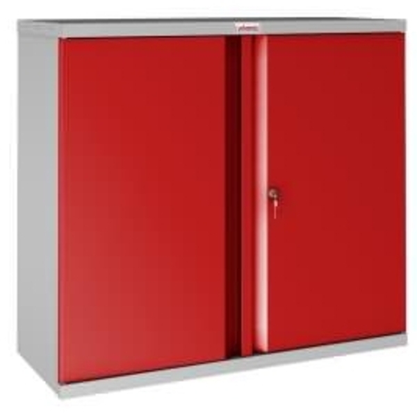 Phoenix Stahlschrank SCL0891GRK 2 Türen 1Böden grau/rot Schlüssel