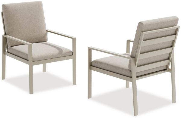 MeXo Gartenlounge-Set Alu Gartenmöbel-Sets Gartenstuhl, (2-tlg, 2 Esszimmerstühle, 60 x 68 x 85 cm, 4 Auflagen, bis zu 140 kg belastbar), wetterfest Gartengarnitur Set