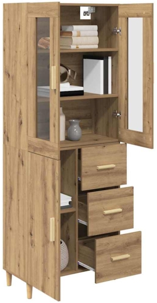 vidaXL Highboard Artisan-Eiche 69,5 x 34 x 180 cm Holzwerkstoff 3415998 Bild 2