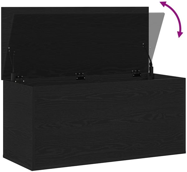 vidaXL Aufbewahrungsbox Schwarz Eichen-Optik 100 x 42 x 46 cm 862293 Bild 10