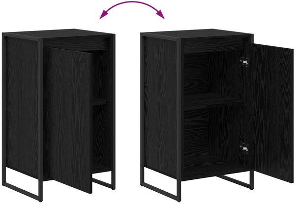 vidaXL Sideboard Schwarz Eichen-Optik 43 x 36 x 75,5 cm Holzwerkstoff 886588 Bild 11