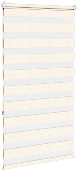 vidaXL Doppelrollo Marmorbeige 85x150 cm Stoffbreite 80,9 cm Polyester 4014648 Bild 4
