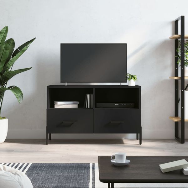 vidaXL TV-Schrank Schwarz 80x36x50 cm Holzwerkstoff 828981