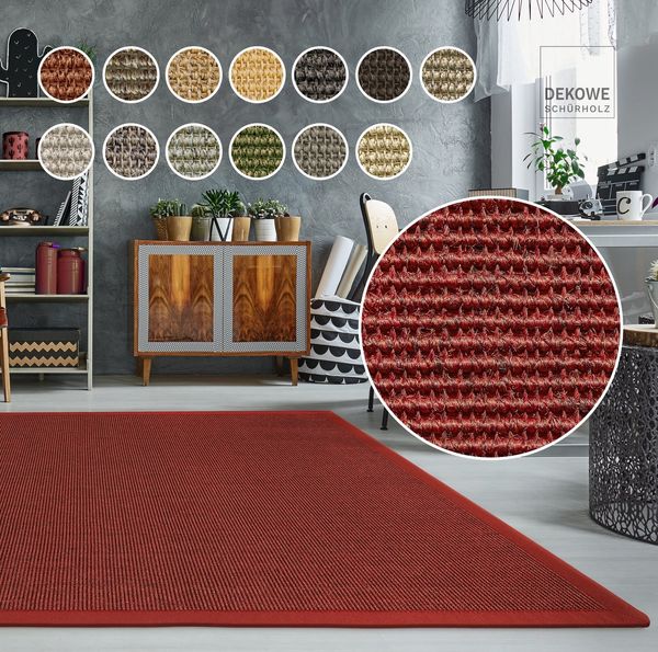 Dekowe Sisalteppich Mara S2 mit Bordüre Spezial, rechteckig, Höhe: 5 mm, 100% Sisal, auch als Läufer, Wohnzimmer