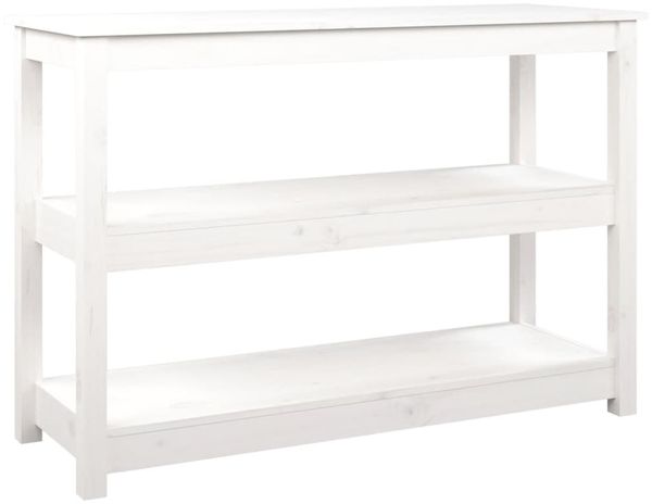 Konsolentisch, Beistelltisch, Konsole Weiß 110x40x74 cm Massivholz Kiefer