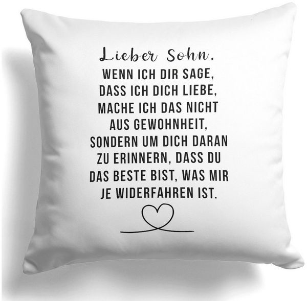 22Feels Dekokissen Sohn Geschenk 18. Geburtstag Weihnachten Abitur Matura Jungs Männer, Deko mit Persönlichkeit