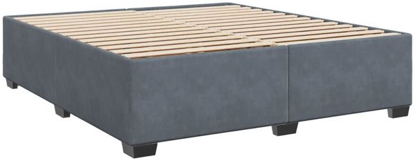 vidaXL Boxspringbett mit Matratze Dunkelgrau 200x200 cm Samt 3293297 Bild 8