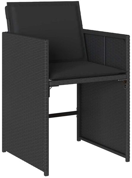 vidaXL Garten Essgruppe 5 pcs Schwarz Poly-Rattan 3380690 Bild 6
