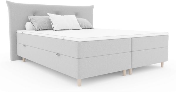 99rooms Artemis Boxspringbett 160x200 cm Velours SORO Lila Taschen-Federung Bild 6