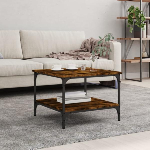 vidaXL Couchtisch Räuchereiche 55x55x40 cm Holzwerkstoff 832830