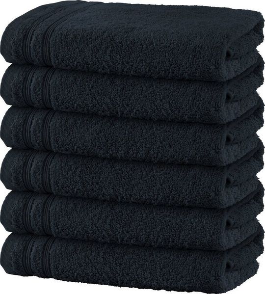 Erwin Müller Duschtuch Duschtuch "Heidelberg" 6er-Pack, Walk-Frottier Uni