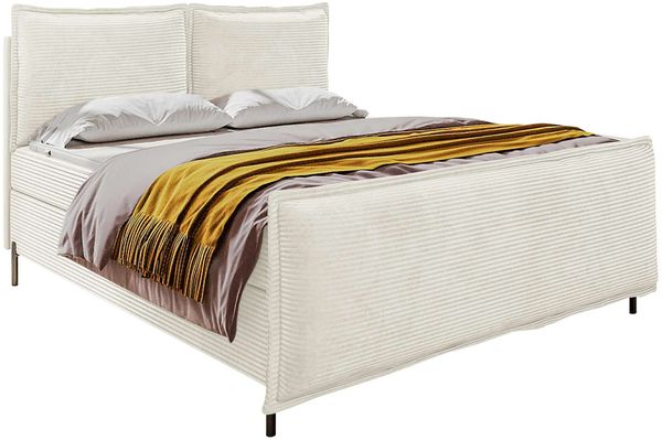 99rooms Vero Plus Boxspringbett 180x200 cm Cordstoff POSO Creme Bild 8