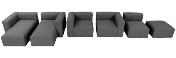 Hocker Kaleigh Bezug Flachgewebe Kunststoff schwarz / anthrazit 23221