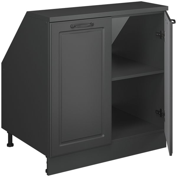 Dachschrägenschrank Rion Anthrazit Landhaus 80 x 81.6 cm mit 2 Türen, Schrankkorpus 60 cm Tiefe Vicco Bild 4