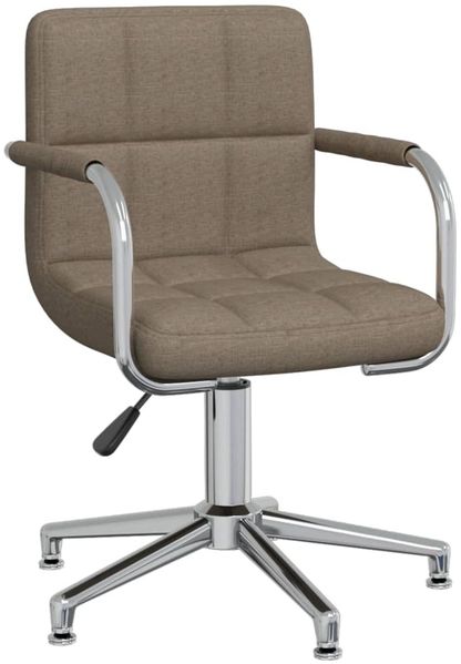 vidaXL Esszimmerstuhl Drehbar Taupe Stoff 3088071