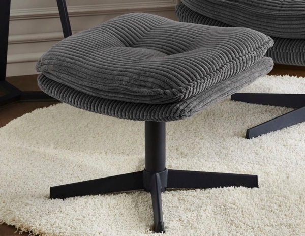 Jockenhöfer Gruppe Relaxsessel Kasper, B: 76 cm, Sitzhöhe: 47 cm, Set: mit Hocker, 360° Drehfunktion, Cord Bild 2