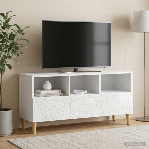 vidaXL TV-Schränk 102 x 34,5 x 50 cm Hochglanz Weiß Holzwerkstoff 895139