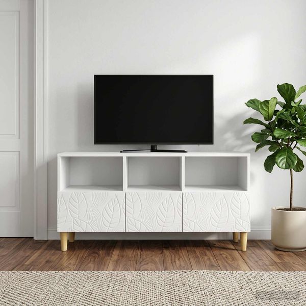 vidaXL TV-Schränk 102 x 34,5 x 50 cm Hochglanz Weiß Holzwerkstoff 895139