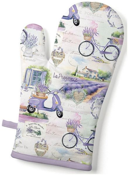 Ambiente® Topfhandschuhe La Provence, (1-tlg, 1-teilig), Ofenhandschuh wattiert Größe: ca. 18x30 cm