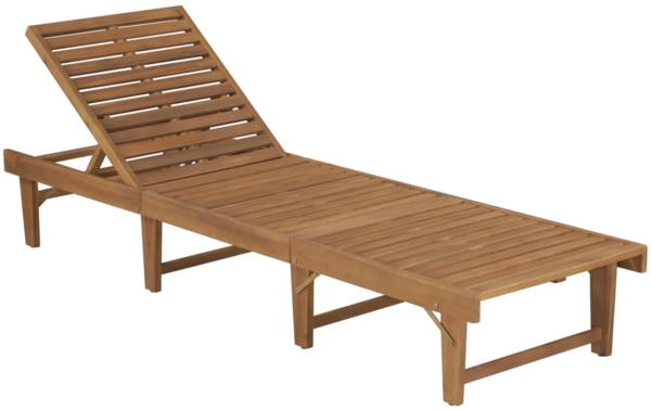 vidaXL Klappbare Sonnenliege mit Auflage Akazie Massivholz 3064166