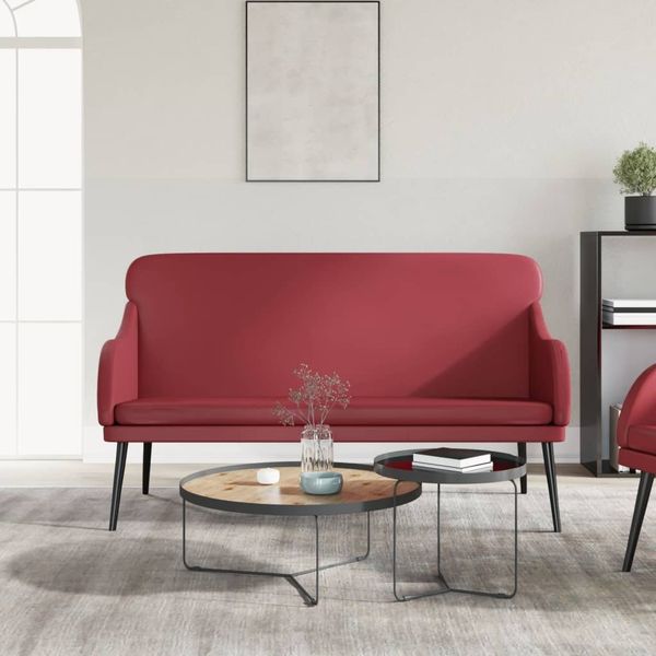 vidaXL Sitzbank Weinrot 110x76x80 cm Kunstleder 351434