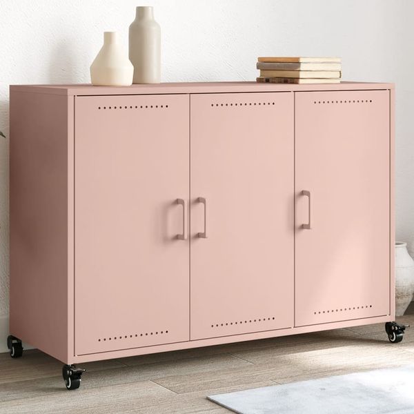 vidaXL Sideboard Rosa 100,5x39x72 cm Stahl 846681