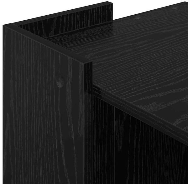 vidaXL Katzenstreu Box Umzäunung Schwarz Eichen-Optik 42 x 42 x 51 cm 886271 Bild 8