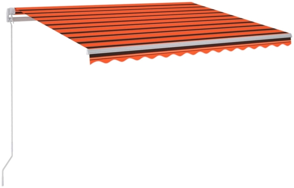 vidaXL Markise Manuell Einziehbar mit LED 300x250 cm Orange und Braun 3068865