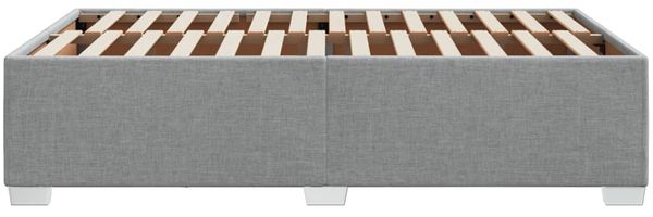 vidaXL Bettgestell ohne Matratze Hellgrau 120x190 cm Stoff 3284457 Bild 5