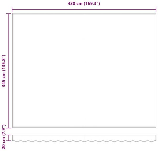 vidaXL Markisenersatzstoff Hellgrau 430 x 345 cm Polyester 42000591 Bild 9