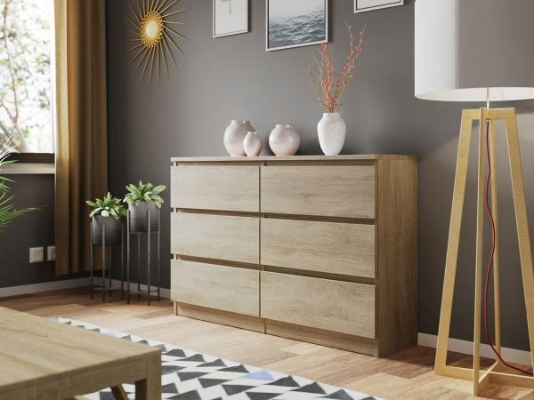 Mirjan24 Kommode Malwa M6 120, Sonoma Eiche