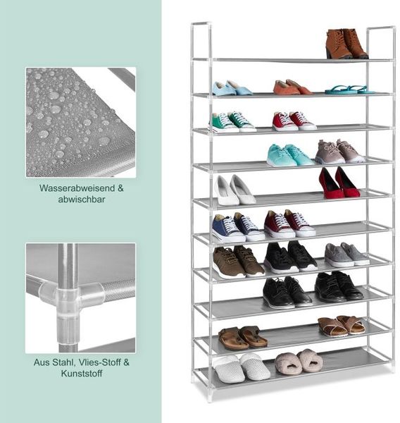 Relaxdays Schuhregal Stoff für 50 Paar Schuhe Bild 7