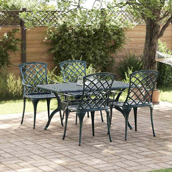 vidaXL Gartenstuhl 4 pcs Grün 61 x 60,5 x 93cm Aluminium 42002707