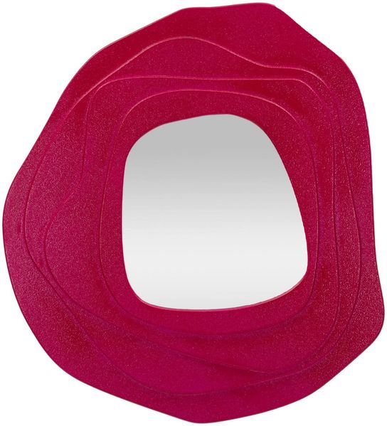 Dmora Spiegel Brennero, Spiegel mit Rahmen, Wanddekorationsartikel, Spiegeldekoration, 90x4 h97 cm, Fuchsia