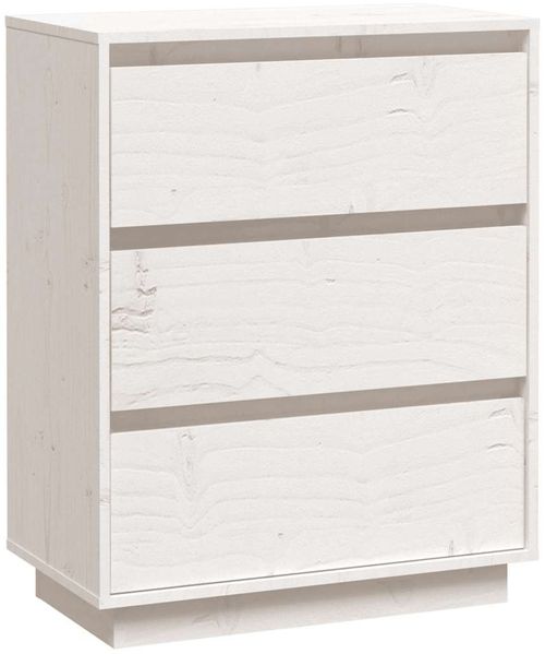 Sideboard, Kommode Weiß 60x34x75 cm Massivholz Kiefer j3266p