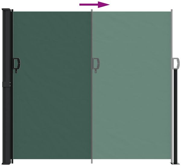 vidaXL Seitenmarkise Ausziehbar Dunkelgrün 180x300 cm 4004350 Bild 5
