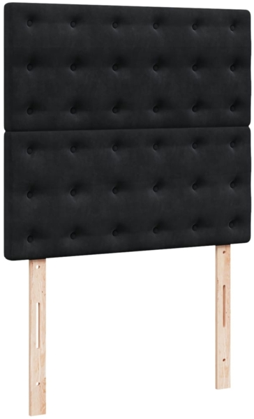 vidaXL Boxspringbett mit Matratze Schwarz 90x200 cm Samt 3292252 Bild 6