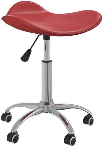 vidaXL Friseur Rollhocker Weinrot Kunstleder 323689