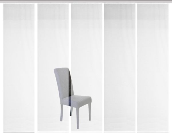 Vision S Schiebegardine 5ER SET ROM (5 St), Paneelwagen, halbtransparent, HxB: 260x60, Schiebevorhang 5er Set Uni