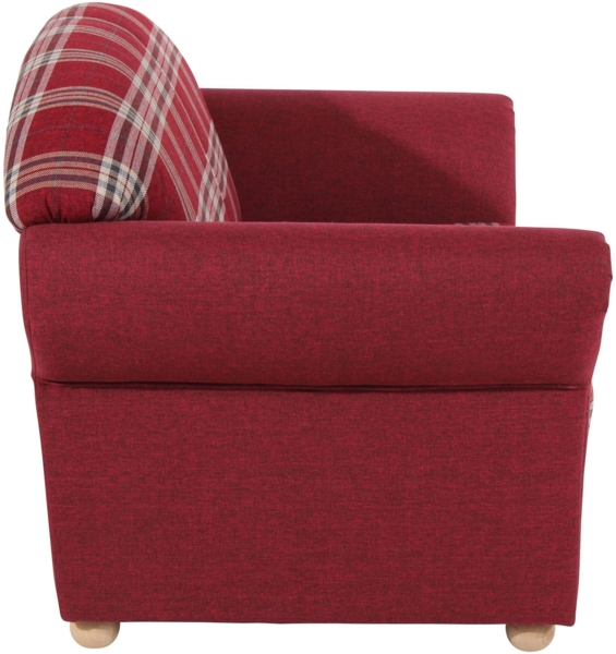 Sofa 2-Sitzer Kama Bezug Flachgewebe Buche natur / rot 21556 Bild 5