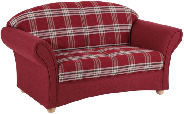 Sofa 2-Sitzer Kama Bezug Flachgewebe Buche natur / rot 21556 Bild 3