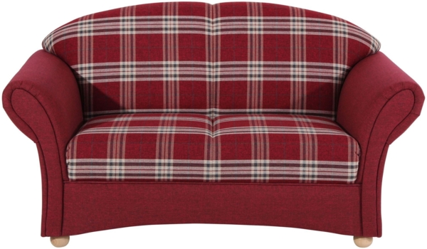 Sofa 2-Sitzer Kama Bezug Flachgewebe Buche natur / rot 21556 Bild 4