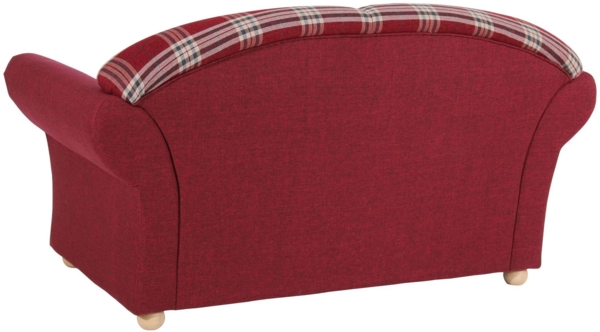 Sofa 2-Sitzer Kama Bezug Flachgewebe Buche natur / rot 21556 Bild 6