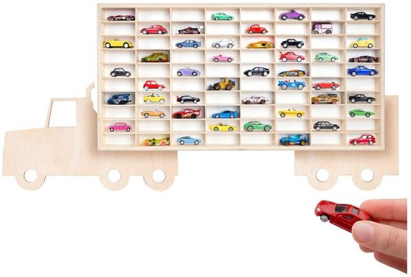 Creative Deco Schubladenbox Setzkasten Holz Sammlervitrine für Autos - 80 verstellbare