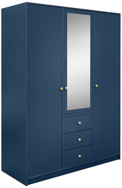 Beautysofa Kleiderschrank mit Spiegel und 3 Schubladen (Zur Auswahl: zweitürig, dreitürig oder viertürig, verschiedene Farben) Höhe 200 cm