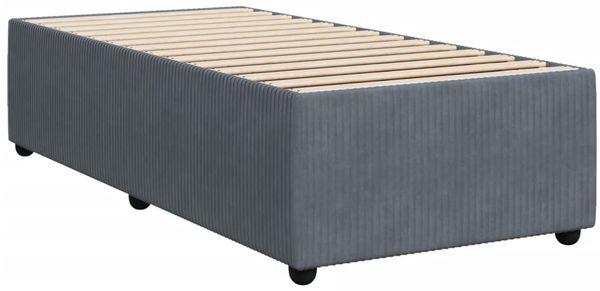 vidaXL Boxspringbett mit Matratze Dunkelgrau 100x200 cm Samt 3287675 Bild 6