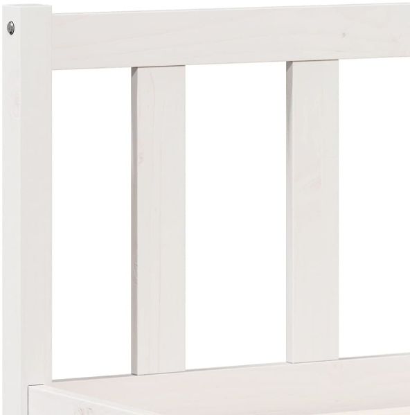 vidaXL Massivholzbett Extra Lang ohne Matratze Weiß 140x210 Kieferholz 852435 Bild 7