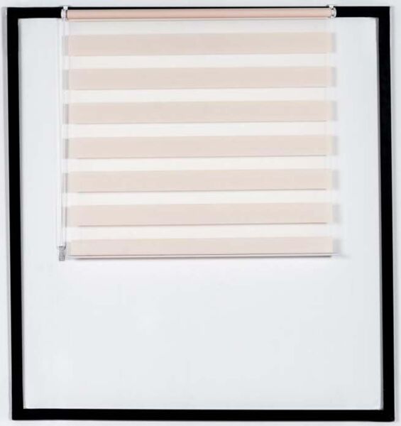 CLP Doppelrollo mit Klemmfix Fixierung ohne Bohren,creme 80x150 cm