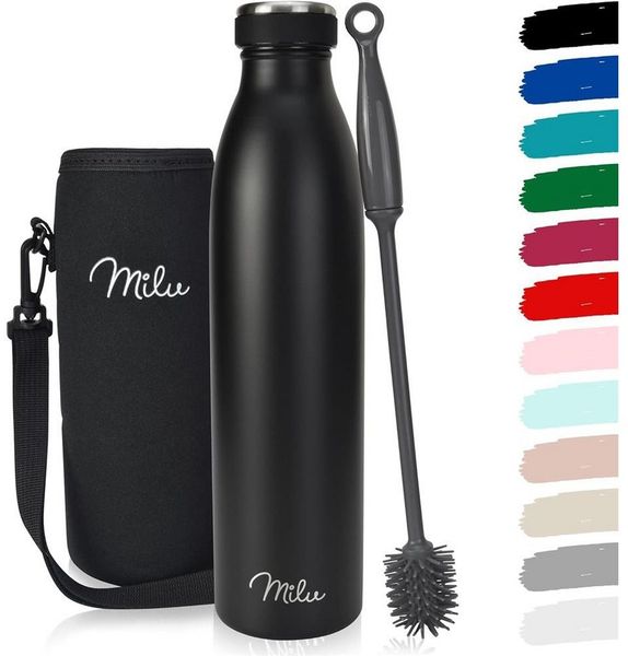 Milu Isolierflasche Isolierflasche aus Edelstahl, Thermosflasche, auslaufsicher